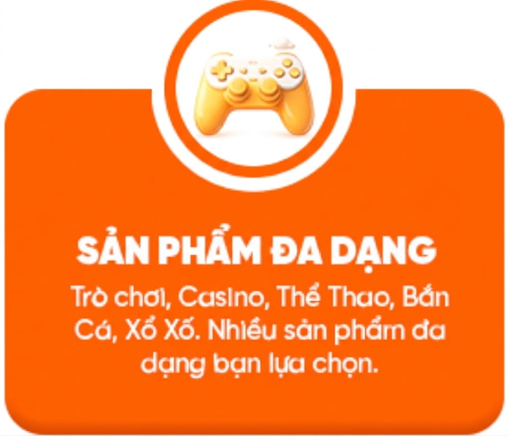 Trò chơi, casino, thể thao, bắn cá, xổ số. Nhiều sản phẩm đa dạng cho bạn lựa chọn.